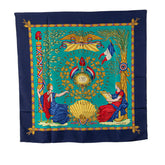 エルメス カレ90 1789 LIBERTE EGALITE FRATERNITE REPUBLIQUE FRANCAISE フランス革命を記念して スカーフ ネイビー マルチカラー シルク レディース HERMES 【中古】